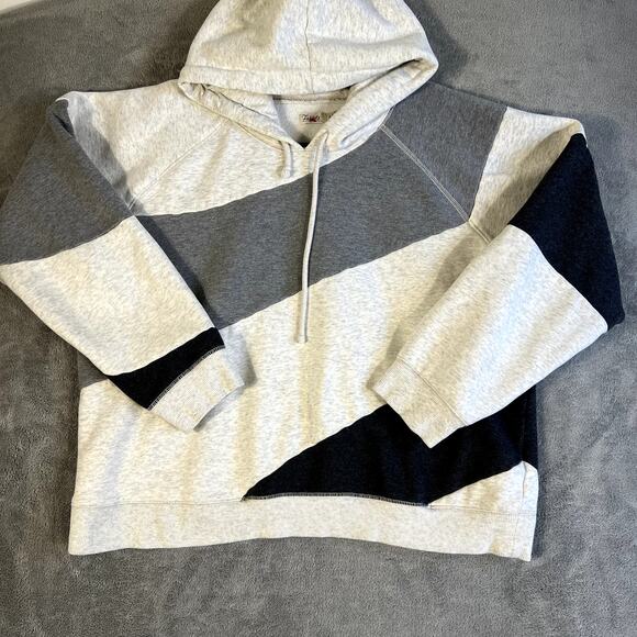 Faherty Sweatshirt Hoodie Women's XL Pullover Striped Cotton Casual Comfortable - Picture 1 of 9